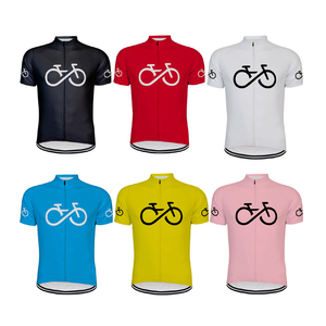 Grosir Kaus Bersepeda Uniseks Lengan Pendek Breathable Poliester 100% Kustom <span class=keywords><strong>Jersey</strong></span> Sepeda - Product Image 1