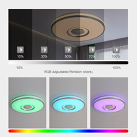 Lampe de plafond LED musicale intelligente RGB à changement de couleur avec télécommande et haut-parleur Bluetooth – Offre spéciale du centre commercial