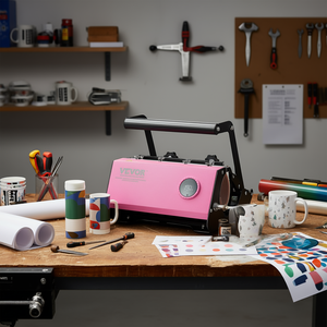 Máquina de Prensa de Calor Vevor para Sublimación de Tazas de 11-30 oz, Impresora Manual de Cama Plana Rosa, Equipo de Impresión DIY - Product Image 2