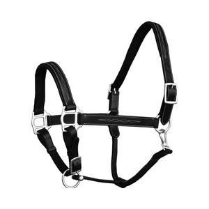 Nuevo diseñador Six Fancy Padded Halter-Latón Níquel Hardware Ajustable Horse Halter Hecho en India con cuero genuino 100% - Product Image 1