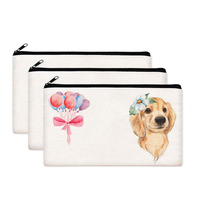 Trousse à Crayons en Toile Personnalisable avec Logo, Vierge, pour DIY, Maquillage, Cosmétiques, Multi-usages, Trousse de Voyage avec Fermeture Éclair