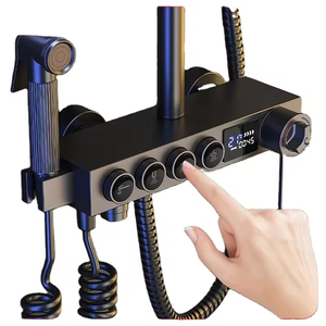 <span class=keywords><strong>Robinet</strong></span> thermostatique à température constante en laiton, pommeau <span class=keywords><strong>de</strong></span> douche simple 4 fonctions, design moderne, système <span class=keywords><strong>de</strong></span> douche mural pour salle <span class=keywords><strong>de</strong></span> bain - Product Image 5