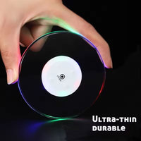 Sous-verres lumineux LED multicolores en acrylique ultra-mince pour bouteilles de vin, idéal pour les bars et clubs – Vente en gros