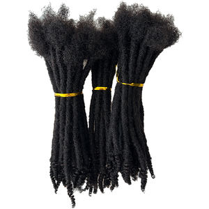 Goddess Locs Crochet Cheveux Humains Brésiliens Remy Ondulés Bouclés Ondulation Permanente Complète Texture Crépue Dreadlocks River Locs - Product Image 6