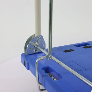 Truk tangan Platform kapasitas tinggi PH1537S beban 150KG 4 "kastor tahan lama Platform besar 700x445x895mm tenaga kerja gudang - Product Image 2