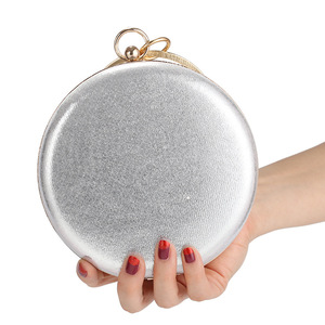 Di alta qualità forma rotonda <span class=keywords><strong>argento</strong></span> diamante festa borse da sera 2025 unico da sposa <span class=keywords><strong>pochette</strong></span> da donna all'ingrosso - Product Image 1