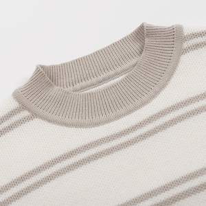 2024 enfants doux rayure ensemble garçons et filles bébé bicolore épissage à manches longues tricot pull avec pantalon enfants loisirs costume - Product Image 6