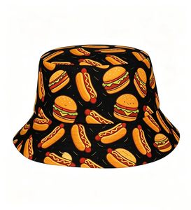 Sombrero de Pescador con Estampado de Comida de Dibujos Animados al por Mayor, Gorra de Sol Personalizada para Verano y Playa con Logotipo Personalizado - Product Image 4