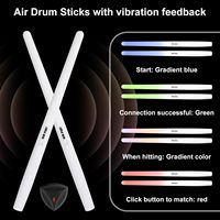 Batterie de tambours virtuels avec lumières RGB, alimentée par adaptateur et piles, en plastique ABS, pour une expérience de percussion immersive et éducative