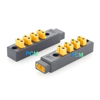 Hub de distribution d'alimentation XT60 à 4 ports, 1 mâle vers 4 femelles, 14AWG, répartiteur d'alimentation CC parallèle pour stockage d'énergie, batterie RC, panneau solaire