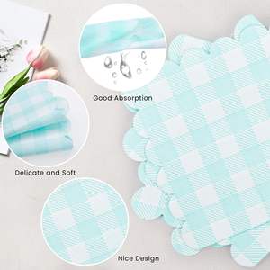 Serviettes jetables à motif écossais classique, 2 plis, style sac en papier élégant pour restaurants, bars à cocktails, repas - Product Image 3