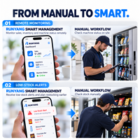 Distributeur automatique de boissons et de snacks RUNYANG personnalisé pour l'extérieur, à monnayeur, à vendre en Europe