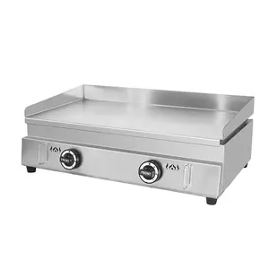 Commercial Stainless Steel Flat Gas Burger Griddle Grill For Restaurant Equipment