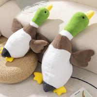 Dessin animé canard colvert en peluche peluche oreiller jouets réaliste couché vert caneton en forme de poupées Chubby blanc canard peluches