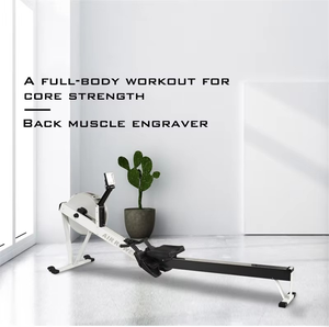 <span class=keywords><strong>Rameur</strong></span> <span class=keywords><strong>hydraulique</strong></span> professionnel à double rame, capacité 120 kg, résistance réglable, équipement de fitness cardio, machine d'entraînement pour la maison - Product Image 2