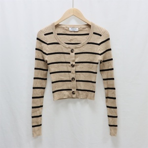 <span class=keywords><strong>Maglione</strong></span> da <span class=keywords><strong>Donna</strong></span> Personalizzato in Maglia a Coste a Righe con Collo a <span class=keywords><strong>Polo</strong></span> e Scollo a V, Maniche Lunghe, Anti-pilling, Casual Autunnale - Produttore - Product Image 6