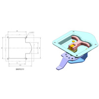 Pièces de porte de remorque de camion de haute qualité 304 boîte de serrure de clé de conteneur d'expédition de tache inoxydable