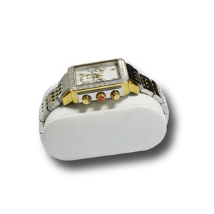 Luxury <strong>Women's</strong> Stainless Steel PVD Gold Fashion Bracelet <strong>Watch</strong> with Quartz Movement Water Resistant 3BAR Rhinestone Dial - Product Image 3