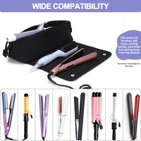 Sac à outils essentiel de voyage en néoprène personnalisé 2 en 1 avec tapis résistant à la chaleur pour fer à lisser fer à friser
