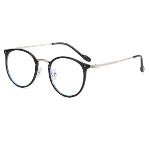 Anti Blue Light Glasses Round <b>Frame</b> <b>Black</b> Men's Fashion Optical Eyewear 9377 - Product Image 3