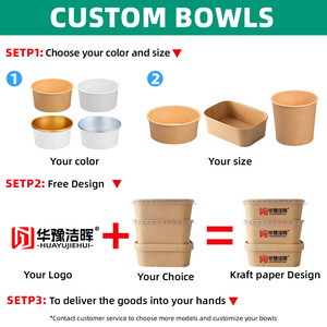 Jiehui nhà máy bán sỉ tùy chỉnh phân hủy sinh học dùng một lần giấy kraft thực phẩm Thùng carton in takeout hộp đựng thức ăn - Product Image 4