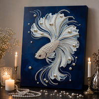 Kit de Peinture sur Toile DIY en Gros avec Perles et Diamants, Mosaïque Murale 3D en Perles de Formes Spéciales, Cadeau Artisanal, Prix Direct Usine