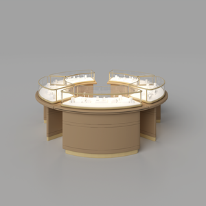 Vitrina de Joyería Moderna de Lujo con Vidrio Templado e Iluminación LED Interior Suave para Exhibición de Jade y Piedras Preciosas (Ecológica) - Product Image 1