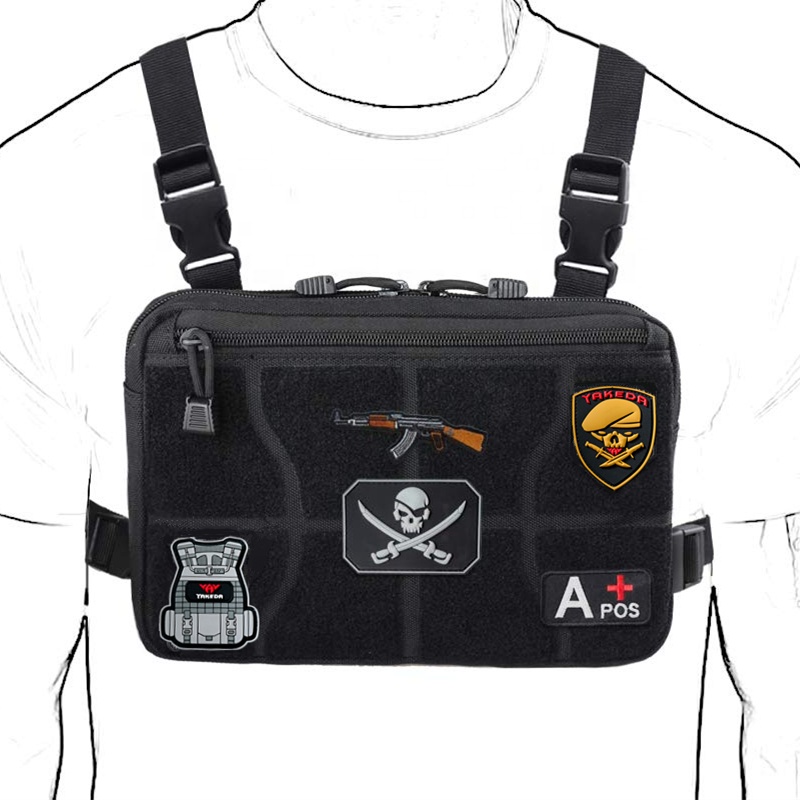 Шестерни изготовленный на заказ логотип черный утилита pechera para pecho порта тактические снаряжение сумка из натуральной кожи для мужчин