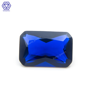Zafiro Sintético Wuzhou de Corte <span class=keywords><strong>Esmeralda</strong></span> 9*11mm, Gema Estrella, <span class=keywords><strong>Piedra</strong></span> <span class=keywords><strong>Azul</strong></span> Tipo Baguette - Product Image 2