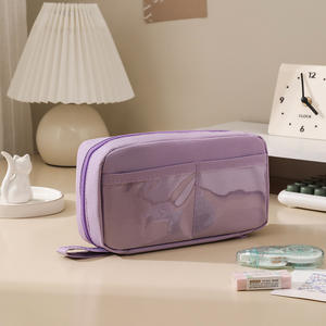 Bolsa Oxford <span class=keywords><strong>de</strong></span> lápices <span class=keywords><strong>de</strong></span> 3 capas <span class=keywords><strong>de</strong></span> gran capacidad al por mayor, estuche <span class=keywords><strong>de</strong></span> almacenamiento <span class=keywords><strong>de</strong></span> tela <span class=keywords><strong>para</strong></span> estudiantes, <span class=keywords><strong>adolescentes</strong></span>, oficina, uso en el aula - Product Image 4