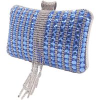 Sac de soirée personnalisé orné de diamants, sac à main à pampilles en strass, sac de maquillage, sac de mode en gros d'usine