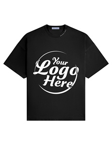 Camiseta de cuello redondo de algodón 100% pesado para hombre, camiseta de etiqueta personalizada con patrón 3D transpirable de secado rápido anticontracción de verano - Product Image 5