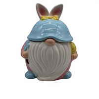 Cartoon-Osterhasen-Design Keksdose & Milchbecher Aufbewahrung Kreatives Handbemaltes Kunsthandwerk Dekoration Geschenk