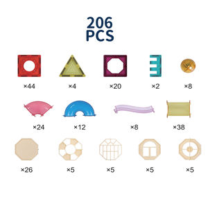 Jouets de bricolage assembler des blocs de construction magnétiques en plastique marbre Run Roll Ball EN71 certifié aimant labyrinthe blocs de piste - Product Image 5