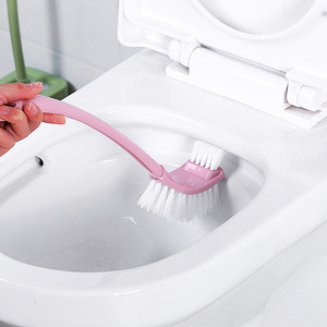 Household toilet <b>brush</b>, wall-mounted, <b>long</b>-<b>handled</b>, soft-bristled, double-sided, curved, double-sided cleaning <b>brush</b> - Product Image 3