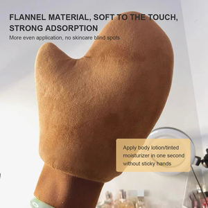 Guante de Baño Exfoliante Grande de Franela Ultra Suave para Aplicación Rápida de Loción Corporal con Orificio para el Pulgar, Ideal para Autobronceado - Product Image 3