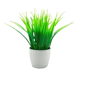 Plantas Artificiales en Maceta, Vegetación Artificial de Plástico para Decoración de Interiores, Tamaño Pequeño, Color Verde Brillante, Maceta Blanca - Product Image 5
