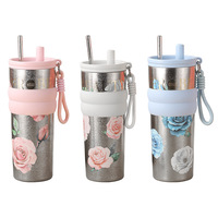 Gobelet en titane pur de grande capacité 710 ml, à double paroi, isolé sous vide, tasse à café de voyage, bouteille d'eau en titane portable pour l'extérieur