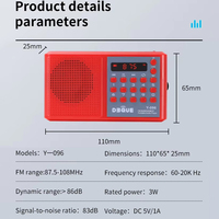 Radio FM de poche Y-096, lecteur MP3, haut-parleur d'actualités, scanner de radios portables, recherche automatique multifonction