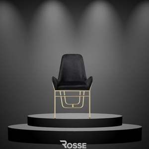 Silla de Comedor Rosse Moderna Tapizada en Acero Inoxidable, Muebles Minimalistas para Oficina en Casa, Turquía - Product Image 2