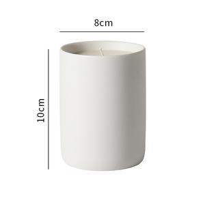 Contenedor de vela vacío de cerámica elegante personalizado de 5,5 oz, 9oz, 10oz, tarros de vela blanca, vaso de vela esmerilada - Product Image 1