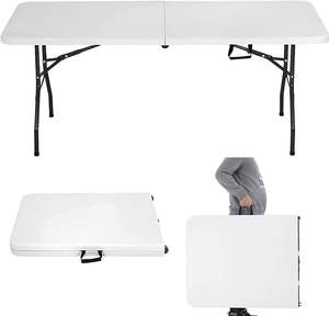 Alta calidad 6-8 personas Garden Party Rental 6 pies de plástico blanco mesa plegable y sillas <span class=keywords><strong>Set</strong></span> para eventos - Product Image 4