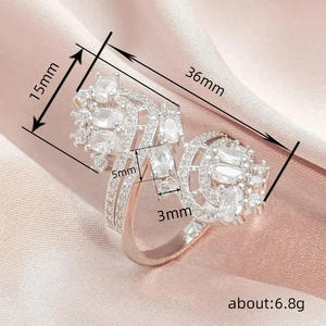 Anello da Cocktail Q717 con Fiore, Argento 925, Ametista Taglio Marquise, Incastonatura a Pavé, Anello di Fidanzamento Raffinato per Donna - Product Image 5