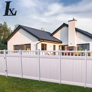White 6ft.H*3.94ft.W Virgin Material Pvc UV White Privacy Fence With Vertical Poles In The Box Gate Single Door