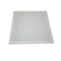 Plafond en plâtre perforé carré 12*12 mm de haute qualité, faux carrelage suspendu 600*600 mm, plaque de plâtre 60x60, carreaux blancs embossés