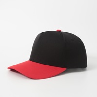Casquette Snapback 5 Panneaux Structurée à Visière Courbe Bicolore en Sergé de Coton avec Logo 3D Brodé Personnalisé de 9,5 cm