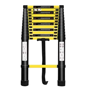 Drop Shipping 2M/2.6M /3.2M/3.8M Telescopic Aluminum Ladders 225 Lbs Foldable Ladder With En131
