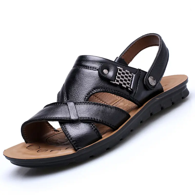 Wholesale men's oversized beach shoes Sandal slippers shoes in stock for quick delivery