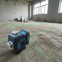 Niveau laser 3D/4D 12/16 lignes auto-nivelant, compatible avec les interfaces de batterie d'outils électriques courants, étanche, avec télécommande