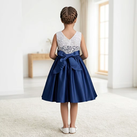 Robe de demoiselle d'honneur bleu royal pour adolescente D30326A